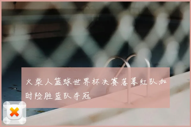火柴人篮球世界杯决赛落幕红队加时险胜蓝队夺冠
